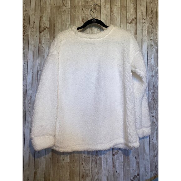 Time And Tru Christmas Sweatshirt Scottie Dog Sequin Red Black Plaid Size Small - Picture 8 of 10